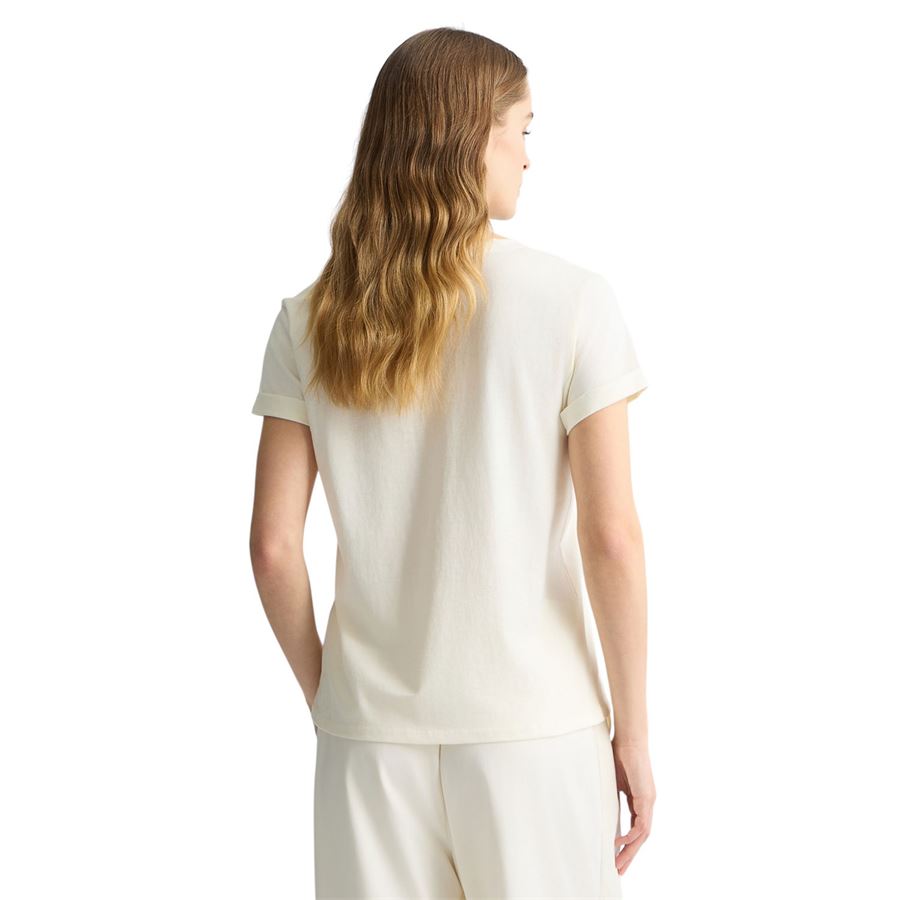 T-shirt in cotone con logo e strass da donna Liu Jo | TA5180JS923M9248